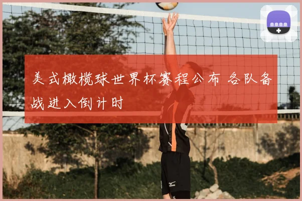 美式橄榄球世界杯赛程公布 各队备战进入倒计时